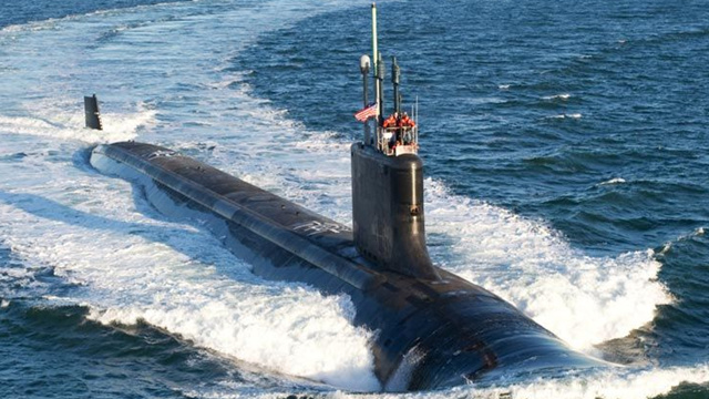 Data map: US Navy's "Virginia" class attack nuclear submarine
